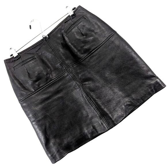 bagatelle Dresses & Skirts - BAGATELLE! 100% FINE, GENUINE LEATHER FULLY LINED BLACK PENCIL SKIRT! SZ 12